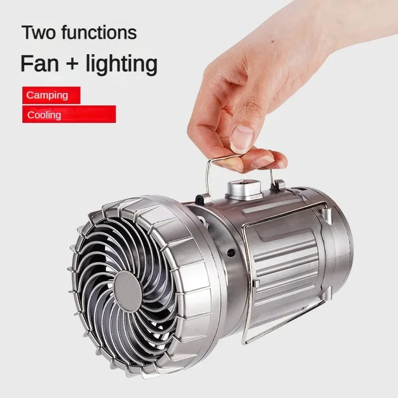 Multifunctional Camping Fan Light, Portable Hanging Tent Fan Light, Electric Fan Solar Powered Camping Fan with LED Lantern, Handheld Foldable Rechargeable Lamp Multifunctional Camping Fan Light, Portable Hanging Tent Fan Light, Electric Fan Solar Powered Camping Fan with LED Lantern, Handheld Foldable Rechargeable Lamp